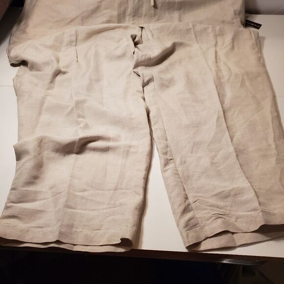6XL NEW LINEN DRAWSTRING PANTS NWT CUBAVERA - Picture 4 of 4